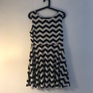 Black and White striped dress